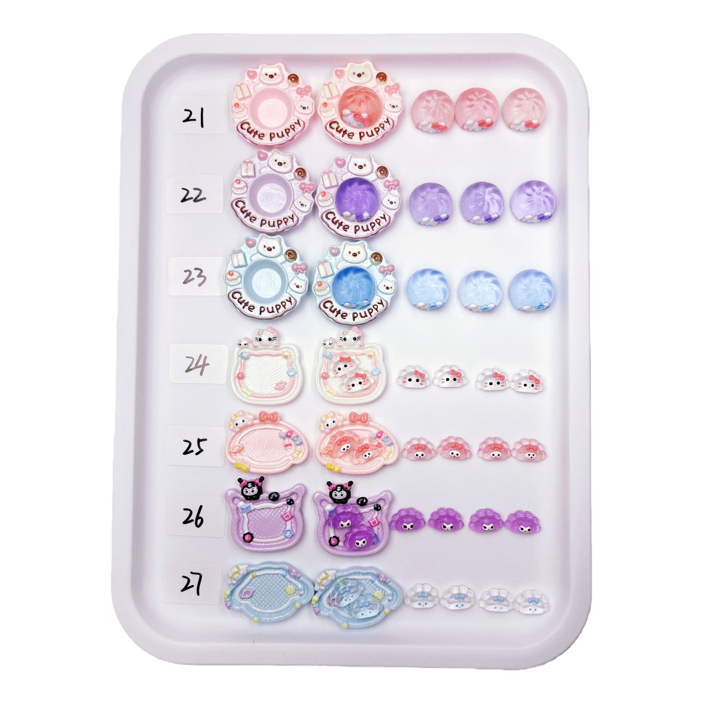 7 pcs mini squishy sticky stress relief toys &amp; plates set with cute styles and soft texture