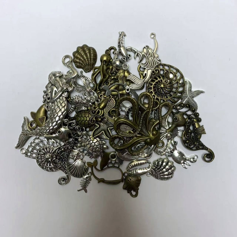 【bronze】70g vintage mixed charms for DIY craft