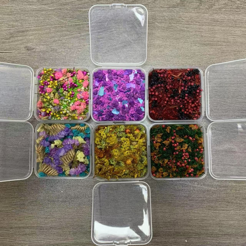 【flower mixture】1 box of unique dried flowers mixture for DIY craft